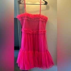Lace & Beads Tulle A-line dress in Pink. Size 18. Only worn once